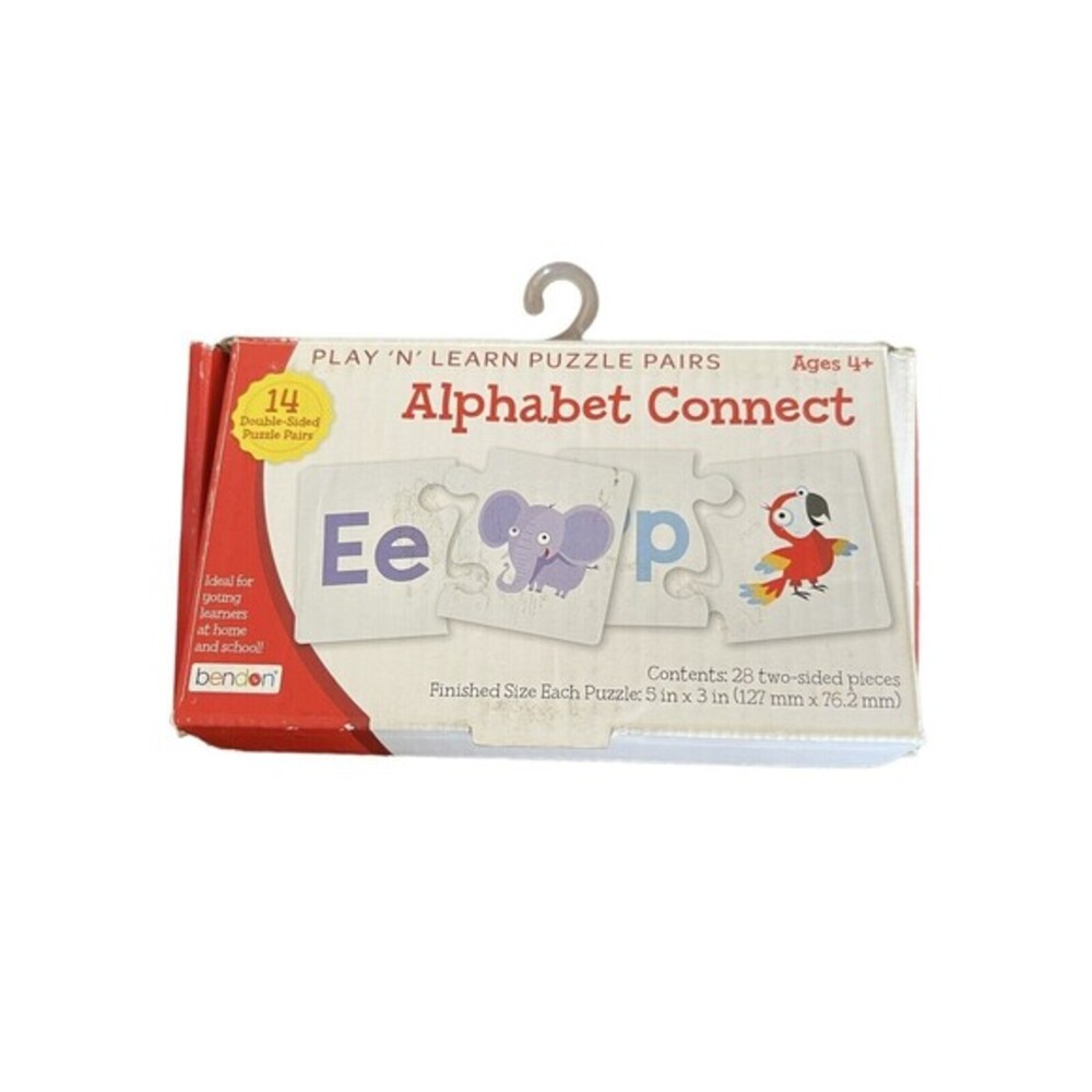 Alphabet Connect Preschool Puzzle Pairs 14 Double Sided Puzzles Learning Cards